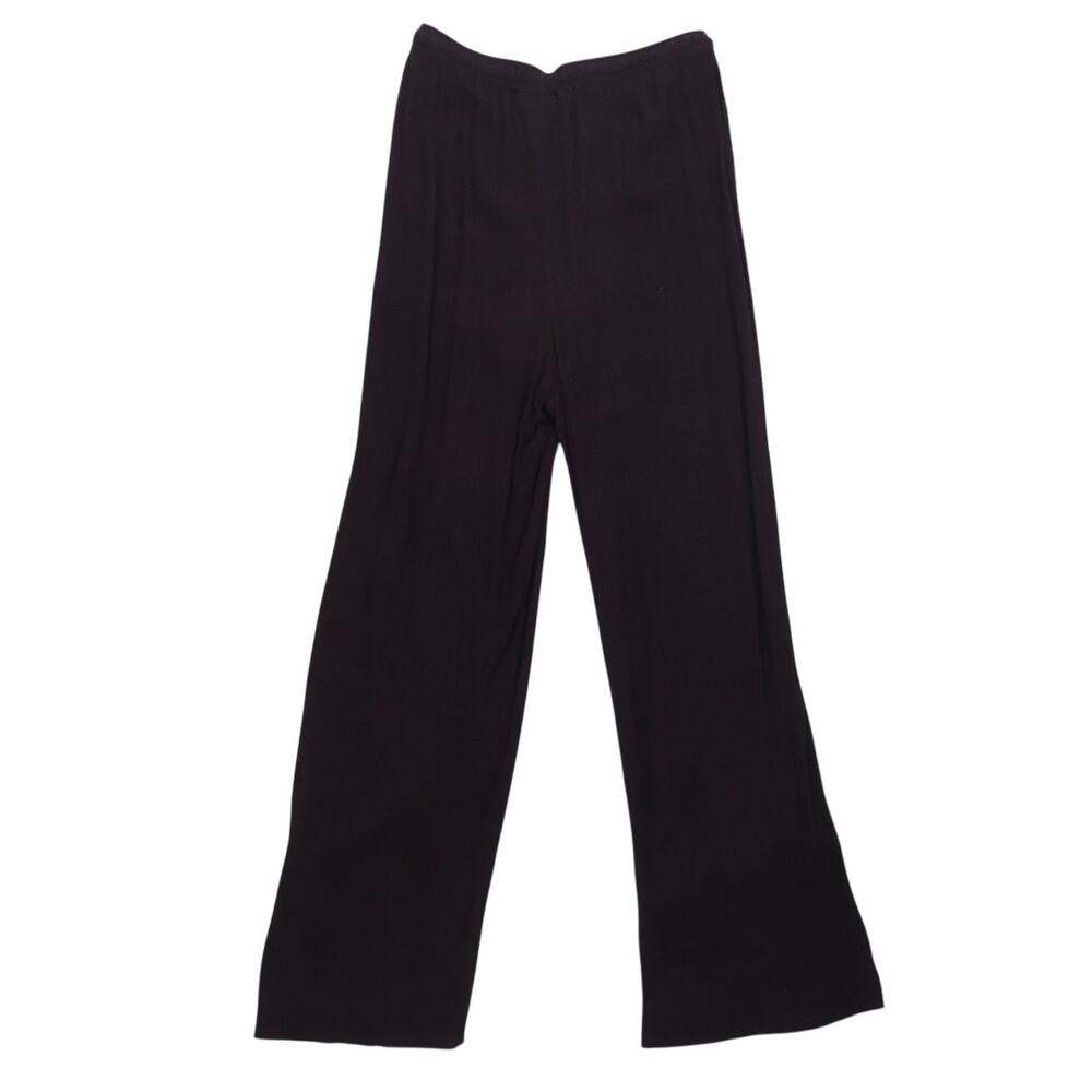Vintage 90s Serendipity Burgundy Black Rayon High Rise Wide Leg Pants M